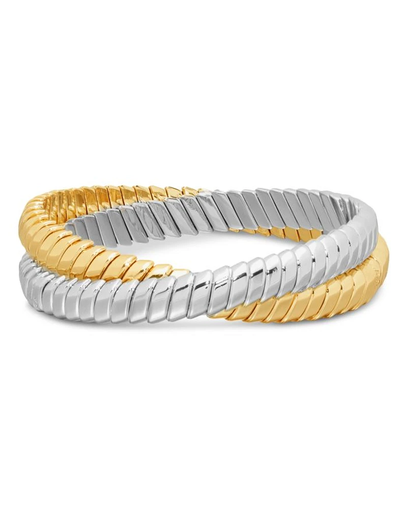 Two-Tone Double Cobra Bracelet