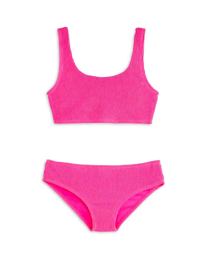 Girls' Fay Crinkle Square Neck Two Piece Swimsuit - Little Kid, Big Kid