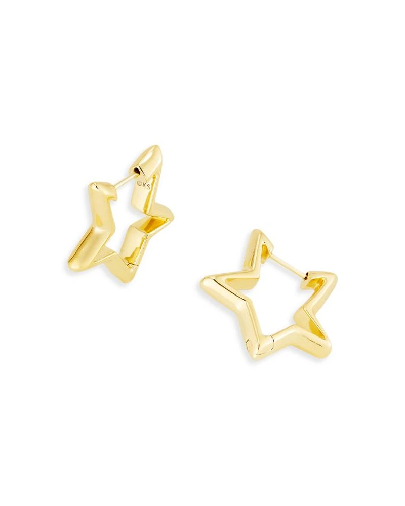 Star Huggie Hoop Earrings