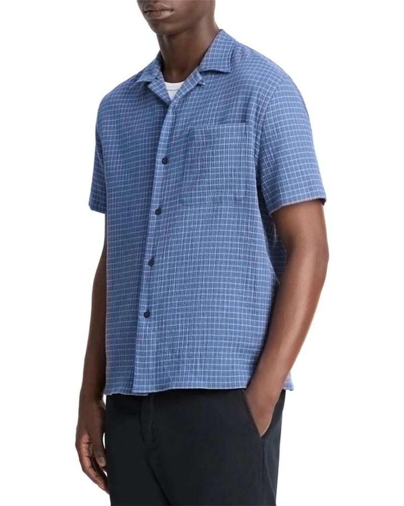 Short Sleeve Button Front Camp Shirt