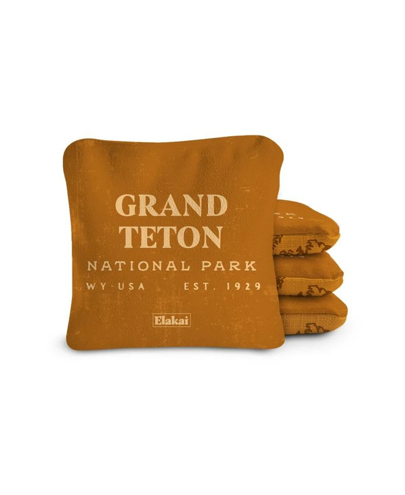 6x6 Grand Teton National Park Durasuede + Turbo Polyglide Pilot Versacraft Cornhole Bags