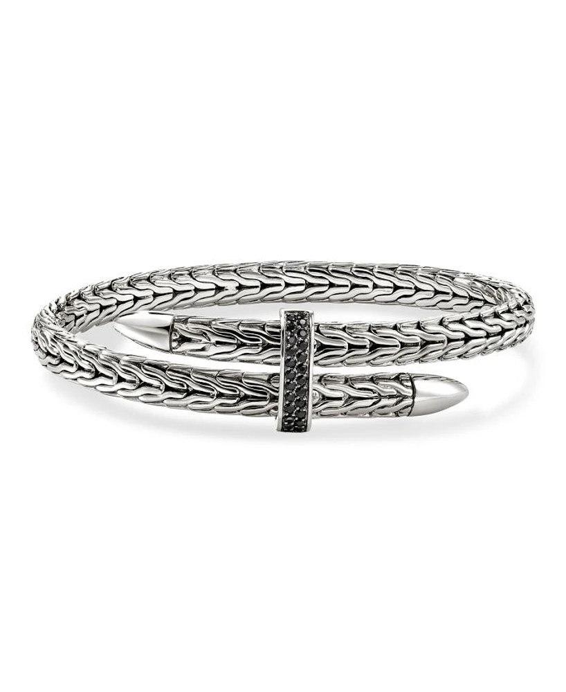 Sterling Silver Spear Sapphire Flex Bracelet