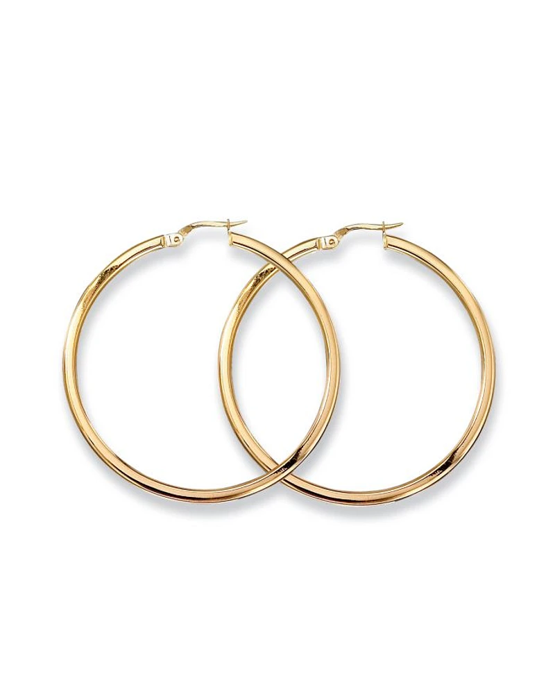 18K Yellow Gold Hoop Earrings