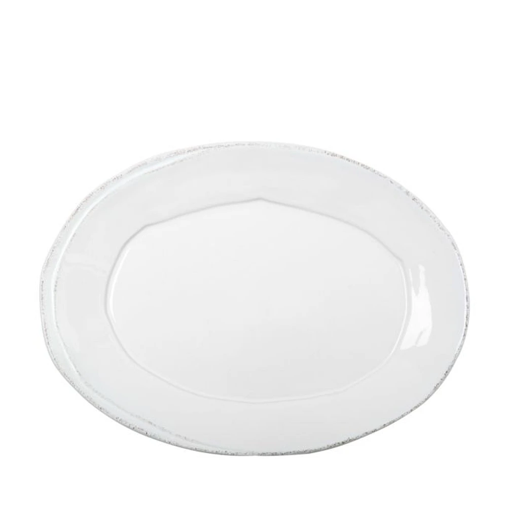 Lastra White Small Oval Platter