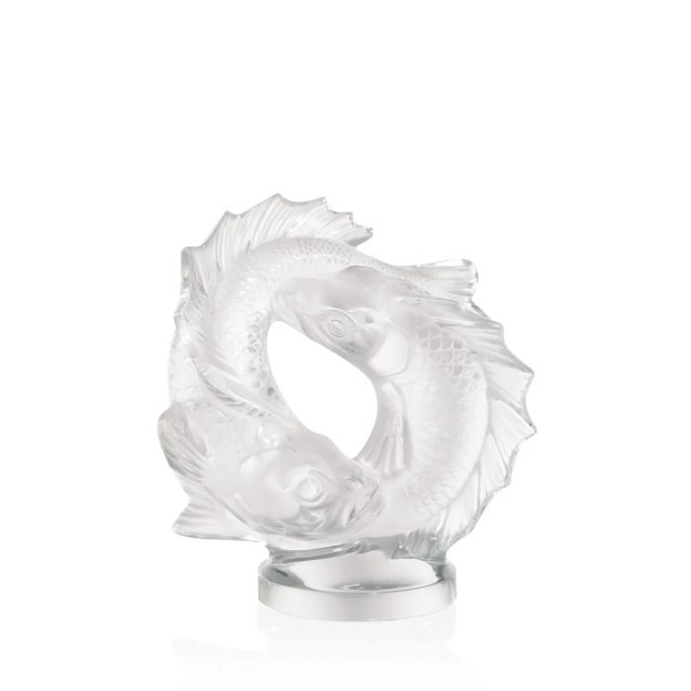 Large Clear Double Fish Sculpture