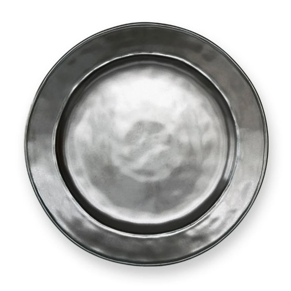Pewter Stoneware Dinner Plate