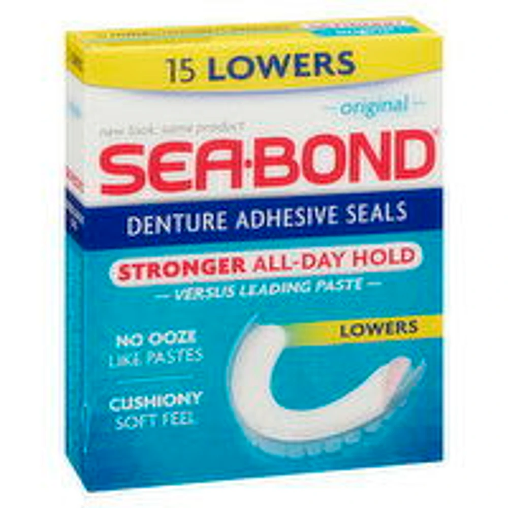 Sea Bond - Denture Adhesive Seals Original Triple Action, 15 Each