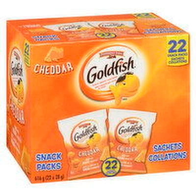 Pepperidge Farm - Goldfish Baked Snack Crackers, Cheddar Snack Packs, 22 Each