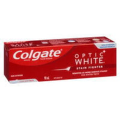 Colgate - Optic White Toothpaste, Stain Fighter Clean Mint, 90 Millilitre