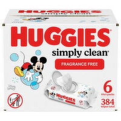 Huggies - Simply Clean Wipes, 384 Each
