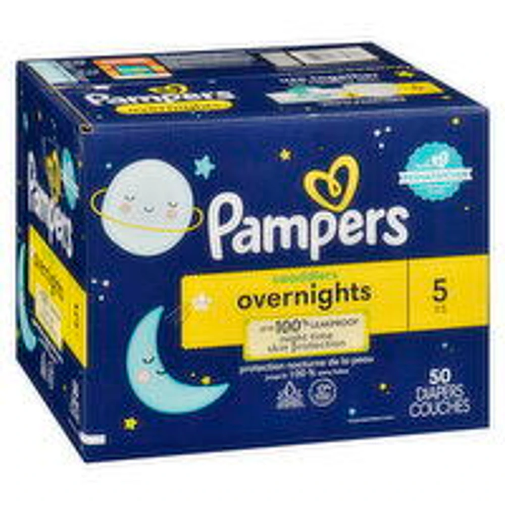 Pampers - Swaddlers Size 5 Overnight, 50 Each