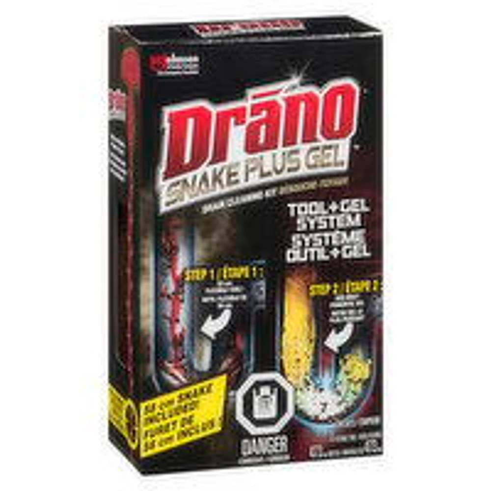 Drano - Snake Plus Drain Cleaning Kit - Tool & Gel System, 473 Millilitre