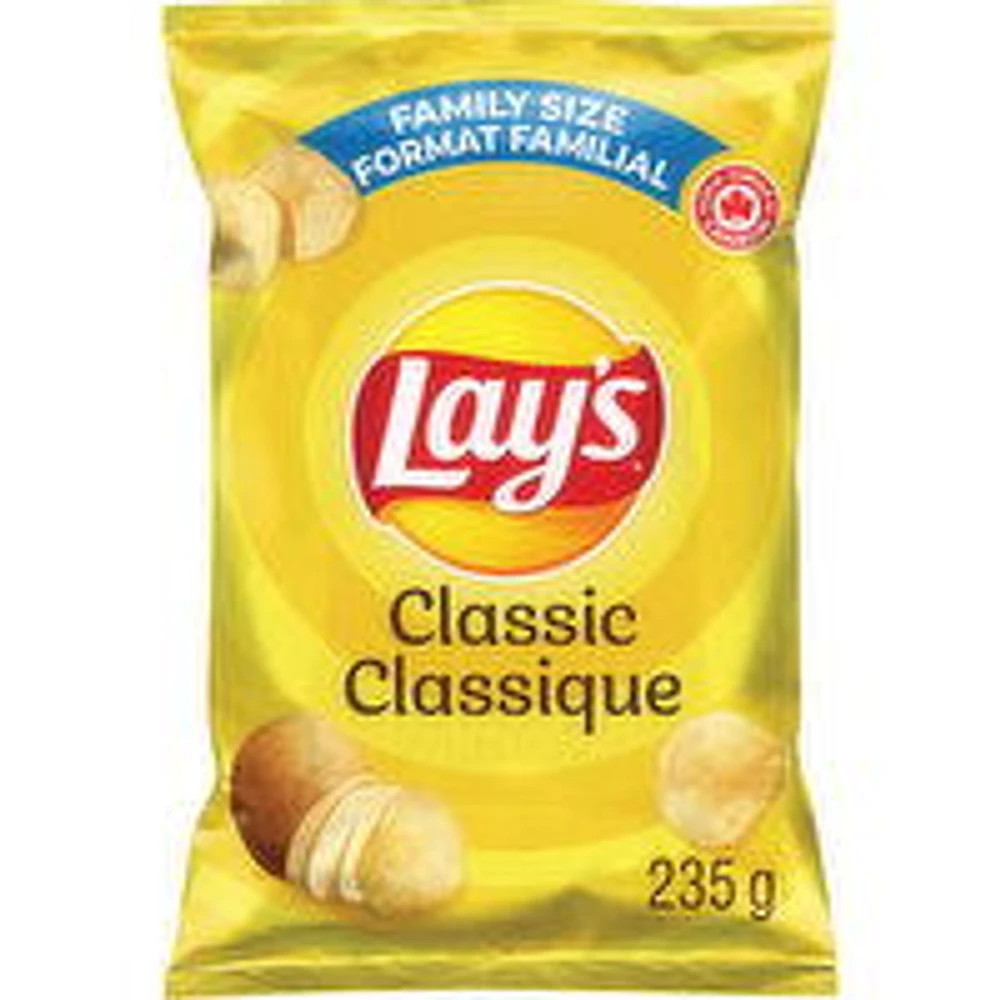 Lay's - Classic Potato Chips, Family Size, 235 Gram
