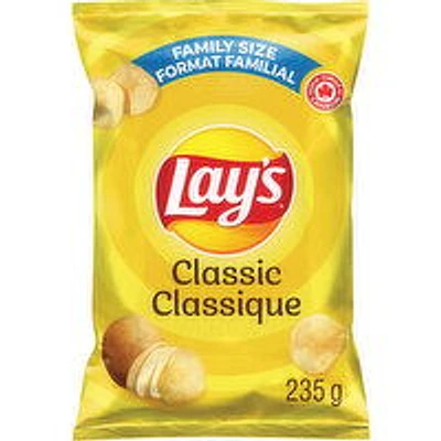 Lay's - Classic Potato Chips, Family Size, 235 Gram