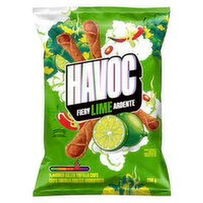 Havoc - Fiery Lime Rolled Tortilla Chips, 280 Gram