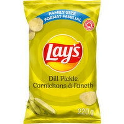 Lay's - Dill Pickle Potato Chips, Family Size, 220 Gram