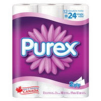 Purex - Bathroom Tissue - Double Roll 2 Ply, 12 Each