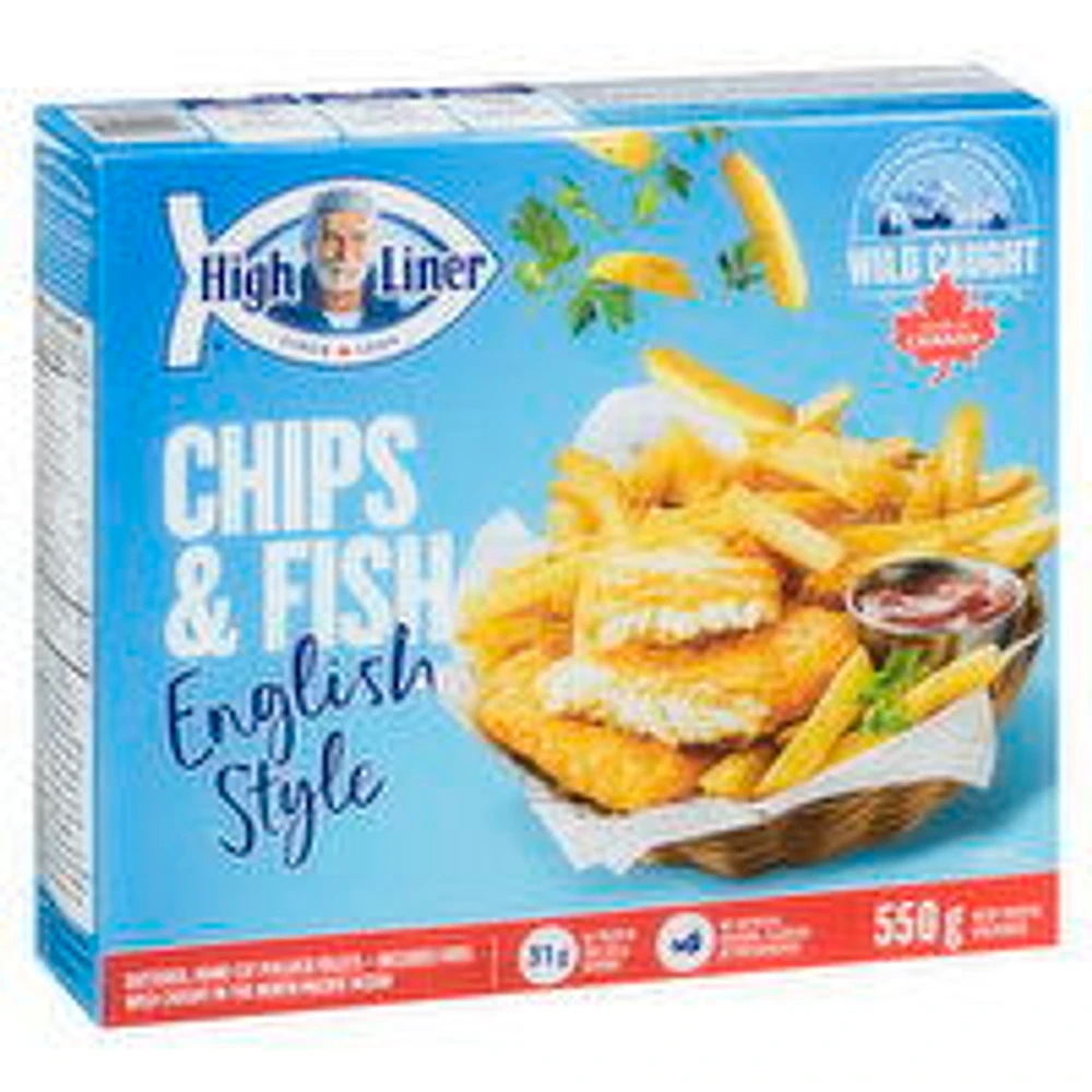 High Liner - English Style Chips & Fish, 550 Gram