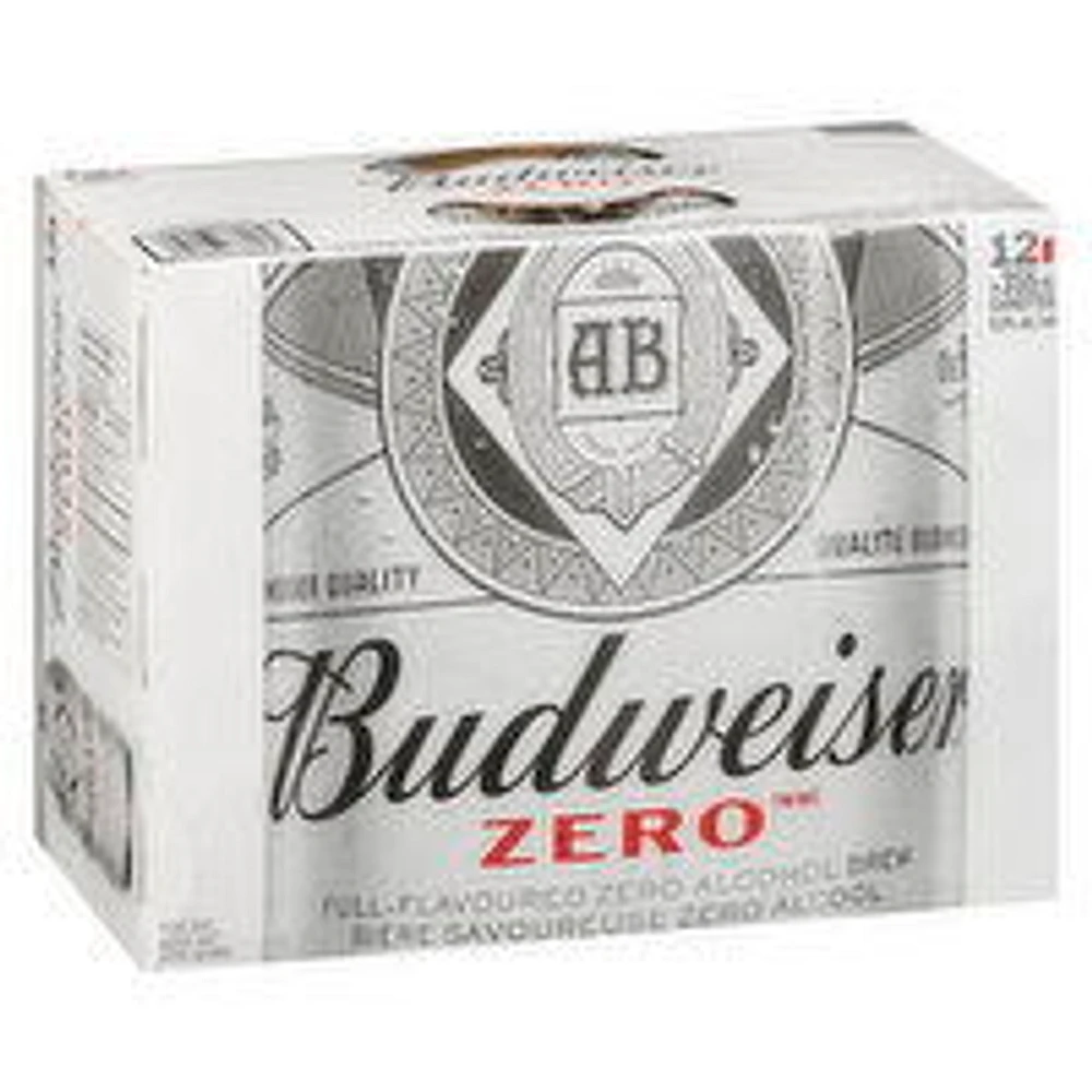 Budweiser - Zero Non Alcoholic Beer, 355mL Cans, 12 Each