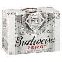 Budweiser - Zero Non Alcoholic Beer, 355mL Cans, 12 Each