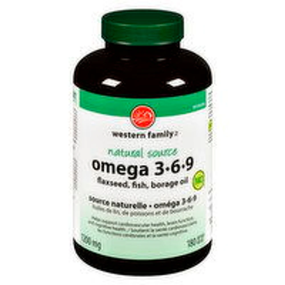 Western Family - Omega 3-6-9 1200mg, 180 Each