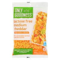 Only Goodness - Lactose Free Medium Cheddar Shredded Cheese, 375 Gram