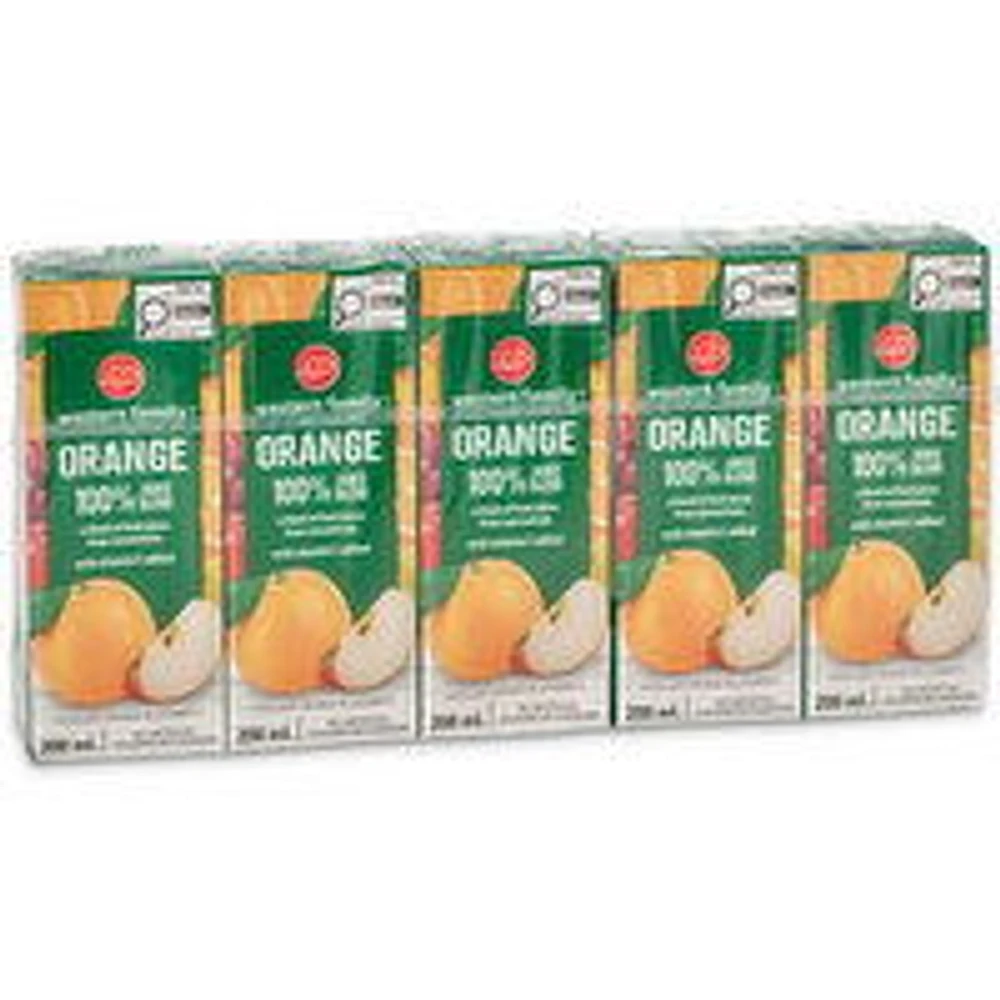 Western Family - Orange 100% Juice Blend, 5x200Ml, 5 Each