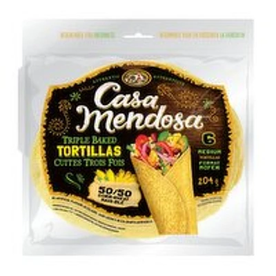 Casa Mendosa - 50/50  Corn-Wheat Medium Tortillas, 204 Gram