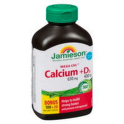 Jamieson - Calcium + D3 Mega Cal, 120 Each