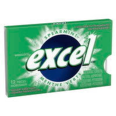 Excel - Spearmint Sugar Free Chewing Gum, 12 Each