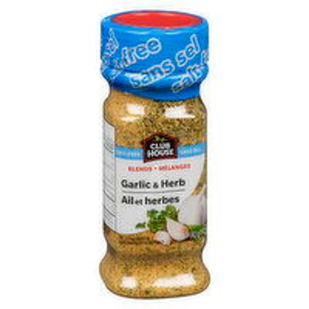 Club House - CLUB HOUSE Salt Free Garlic And Herb, 142 Gram