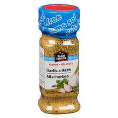 Club House - CLUB HOUSE Salt Free Garlic And Herb, 142 Gram