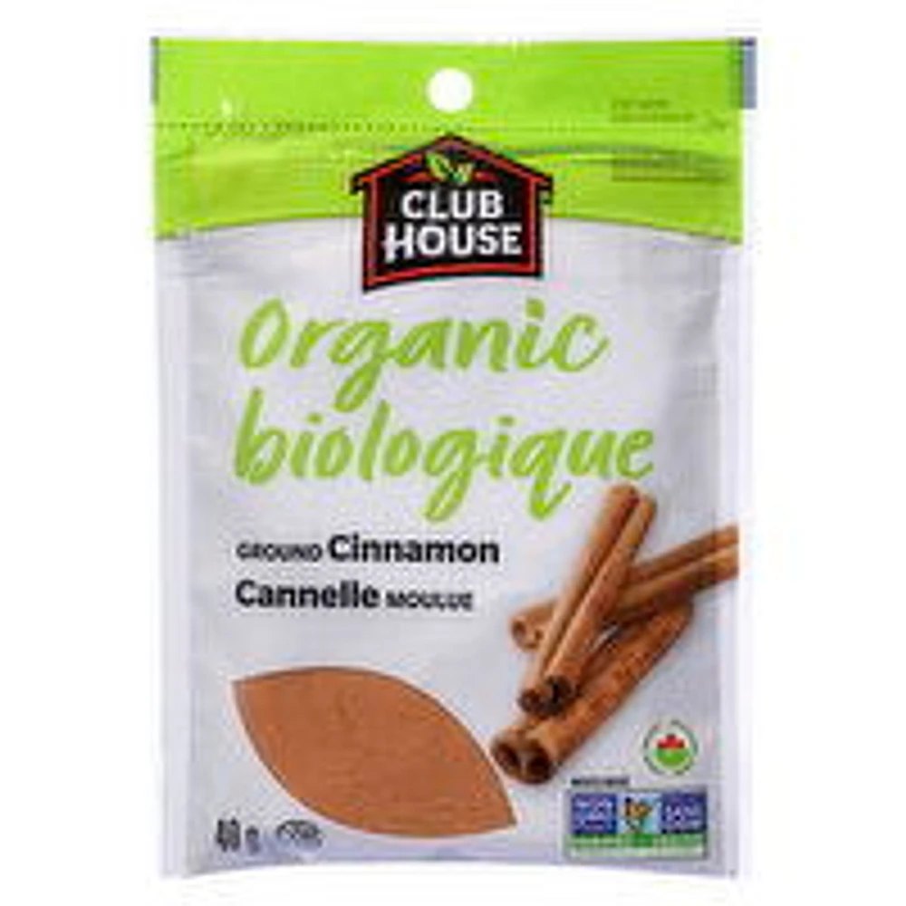 CLUB HOUSE - Organic Ground Cinnamon, 40 Gram