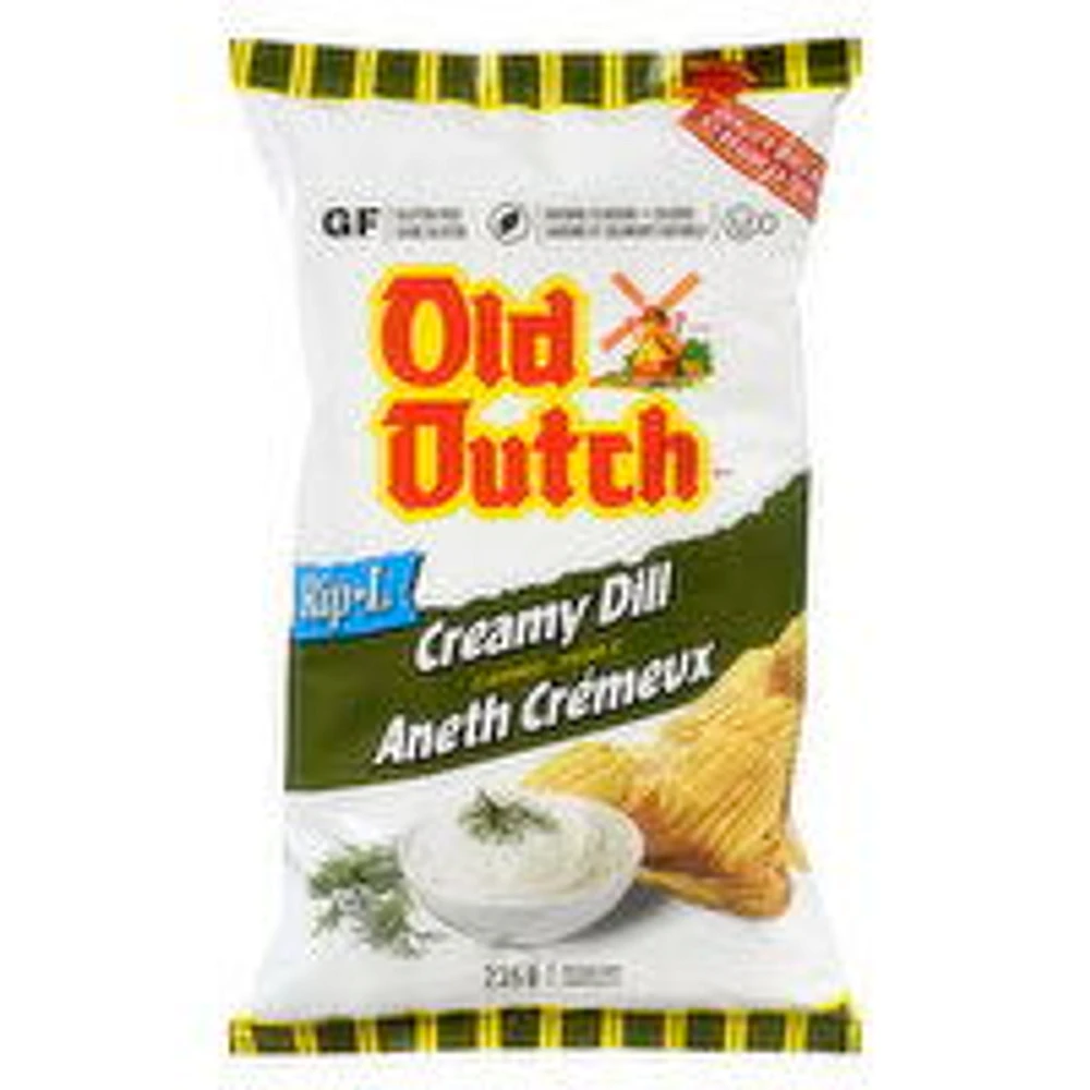 Old Dutch - Rip-L Creamy Dill Potato Chips, 235 Gram