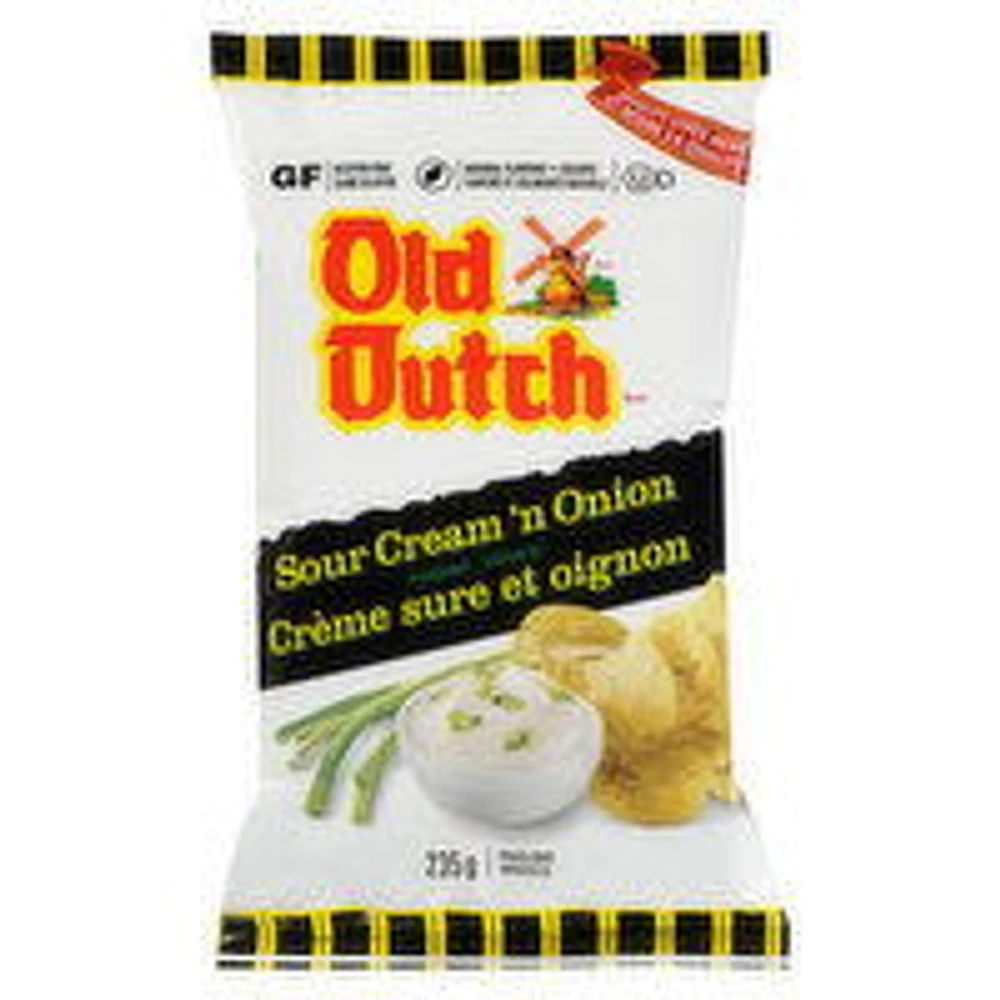 Old Dutch - Sour Cream & Onion Potato Chips, 235 Gram