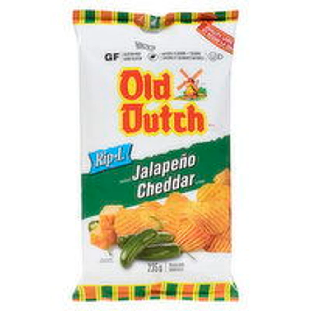 Old Dutch - Rip-L Jalapeno & Cheddar Potato Chips, 235 Gram