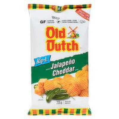 Old Dutch - Rip-L Jalapeno & Cheddar Potato Chips, 235 Gram