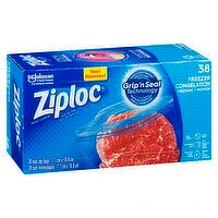 Ziploc - Freezer Bags Medium, Grip'n Seal, 38 Each