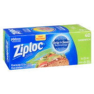 Ziploc - Easy Open Tabs Sandwich Bags, 40 Each