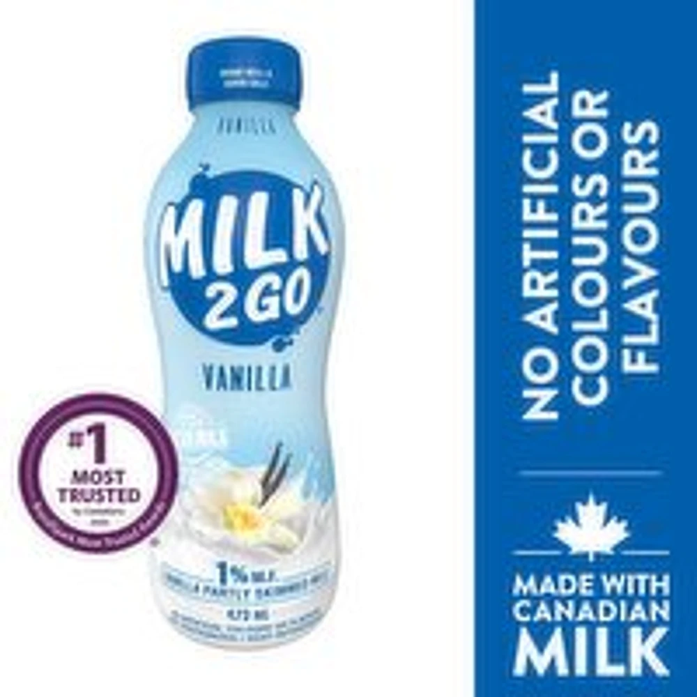 MILK 2 GO - 1% Vanilla Partly Skimmed Milk