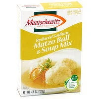 Manischewitz - Matzo Ball & Soup Mix Reduced Sodium, 128 Gram