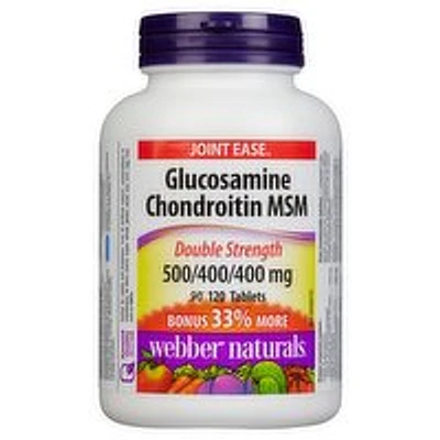 Webber Naturals - Glucosamine Chondroitin MSM, 120 Each
