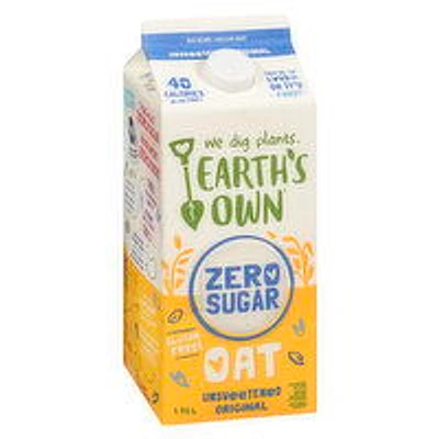 Earth's Own - Zero Sugar Unsweetened Original Oat Milk, 1.75 Litre