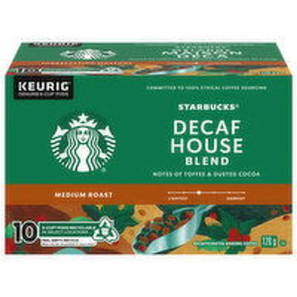 Starbucks - STARBUCKS K Cup Decaf House Blend, 10 Each