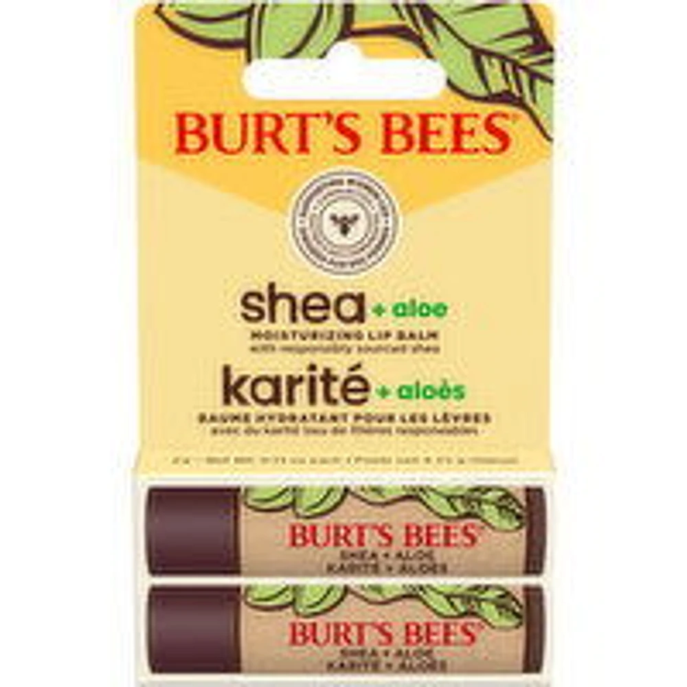 Burts Bees - Moisturizing Lip Balm Shea + Aloe, 4.25 Gram