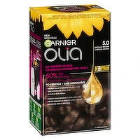 GARNIER - Olia Permanent Hair Colour - 5.0 Brown, 1 Each