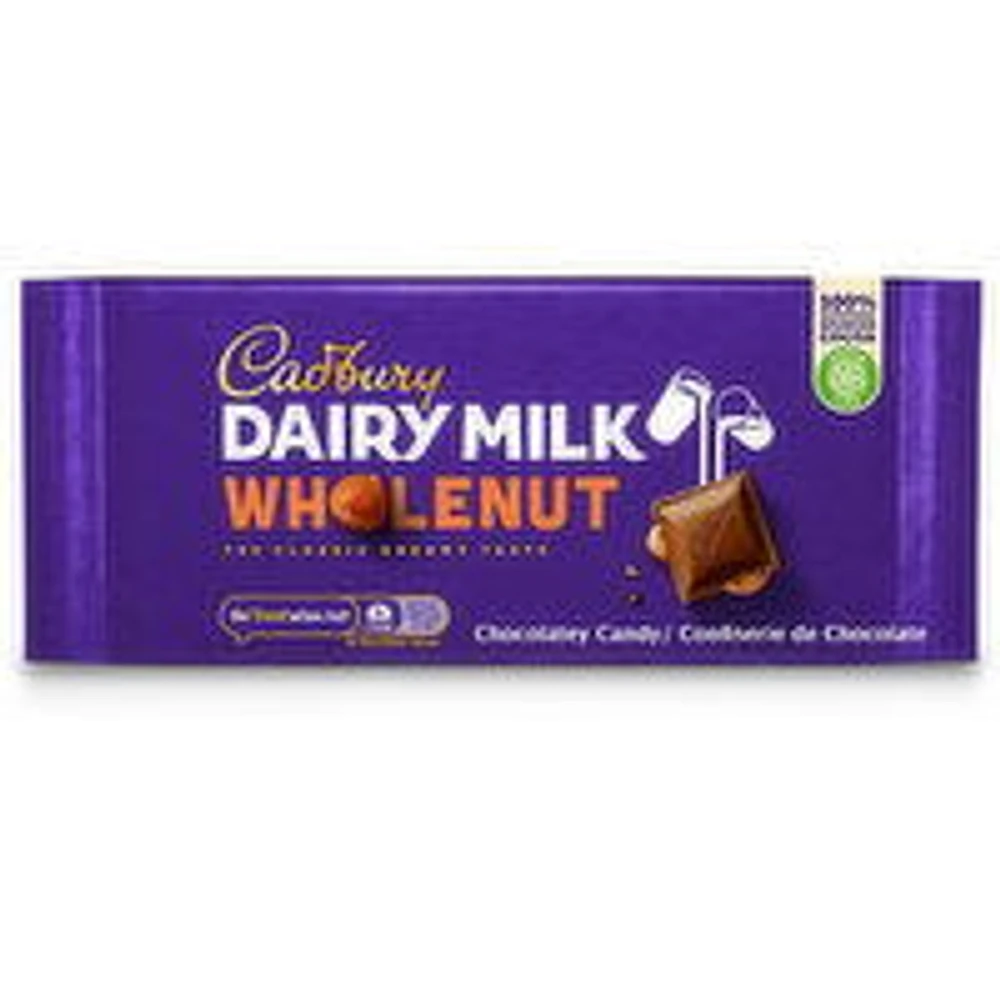Cadbury - Chocolate Bar, Whole Nut, 180 Gram