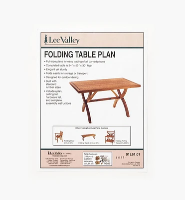 Folding Table Plan