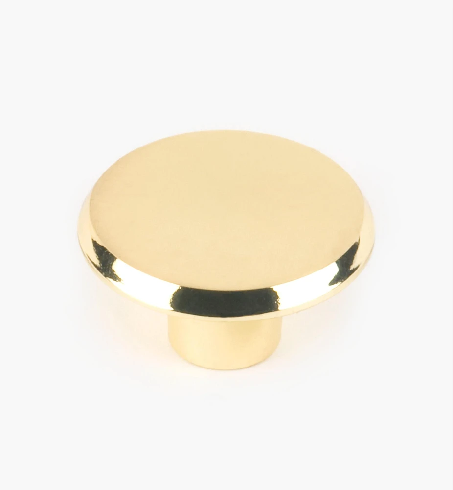 Bouton Concave, plaqué laiton