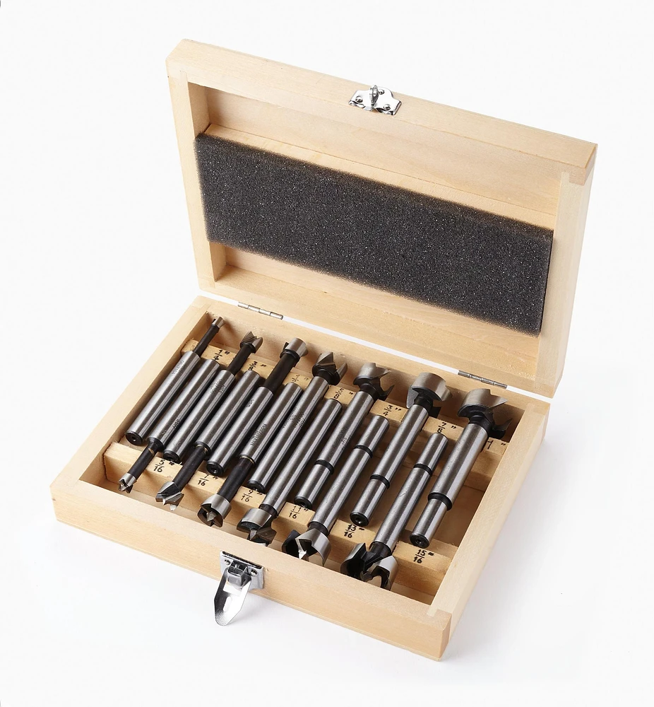 Jeu de mèches Forstner impériales en acier rapide et coffret